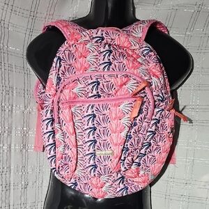 Simply Southern Pink and Navy Shell Quilted Backpack